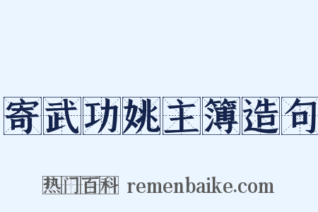 寄武功姚主簿造句是什么意思的图片